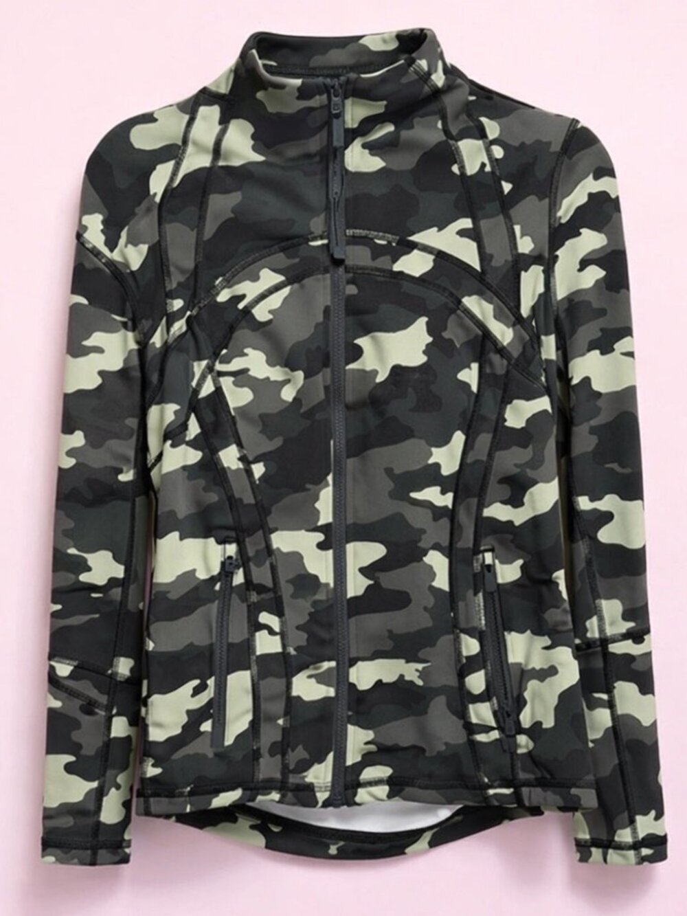 NWT Lululemon Green Camouflage Zip-Up Define Jacket